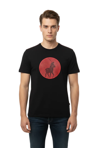Polo T-Shirt Circle Pony Black