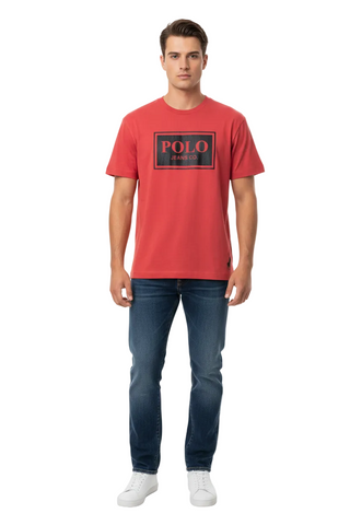 Polo T-Shirt Pjc Block Logo Red