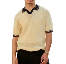 Jonathan D Golfer Knitted Natura Cream