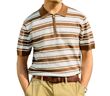 Jonathan D Golfer Knitted Brown
