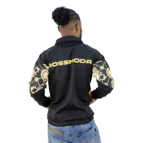 Rossimoda Tracksuit Floreale Black And Gold