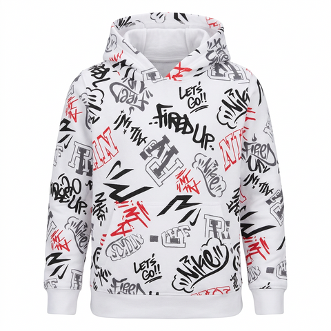 Nike Boys Graffiti Tag Print White