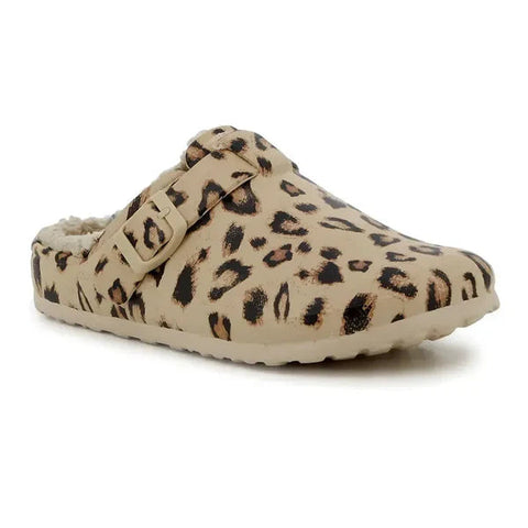 Hush Puppie Ladies Sandal Soft Desi Fur Leopard Mult