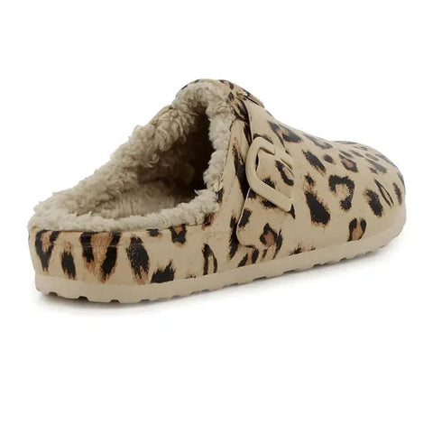 Hush Puppie Ladies Sandal Soft Desi Fur Leopard Mult