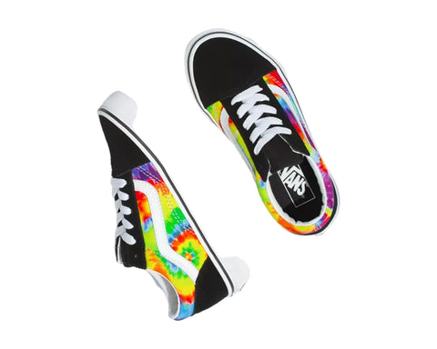Vans Kids Old Skool Velcro Spiral Tie Dye Multi Black