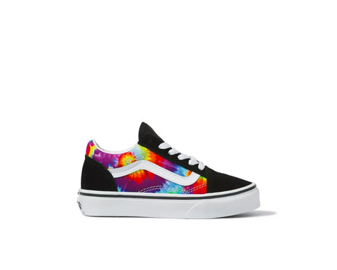 Vans Kids Old Skool Velcro Spiral Tie Dye Multi Black