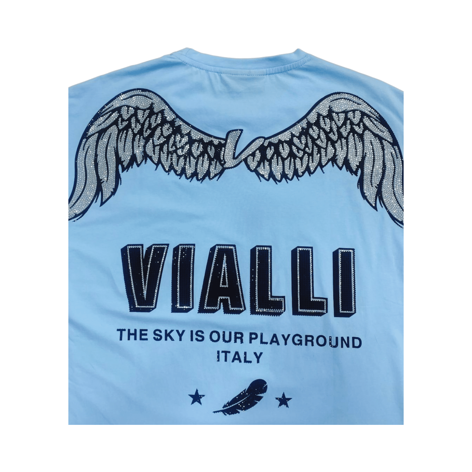 Vialli Ibiza T Shirt Baby Blue