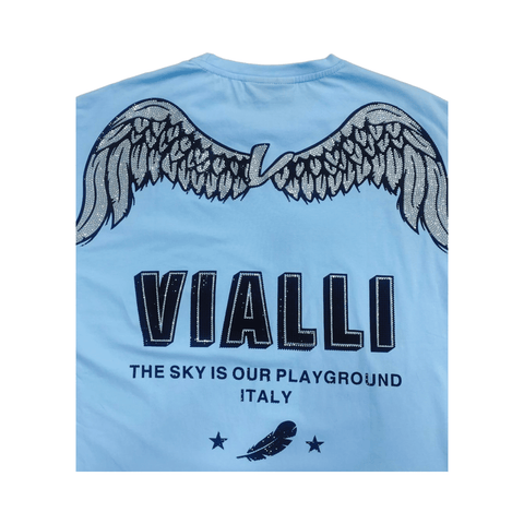 Vialli Ibiza T Shirt Baby Blue