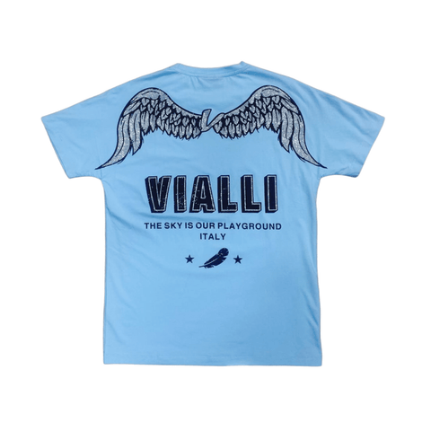 Vialli Ibiza T Shirt Baby Blue