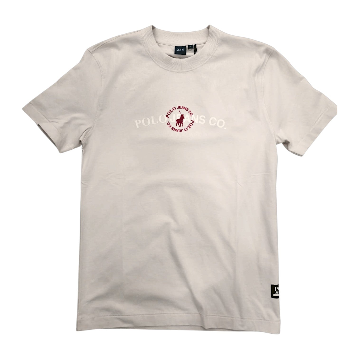 Polo Jeans Co. Mens Short Sleeve Puff Logo T-Shirt - Off White