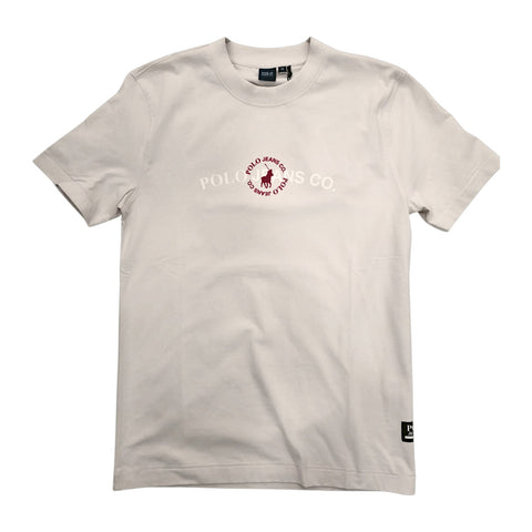 Polo Jeans Co. Mens Short Sleeve Puff Logo T-Shirt - Off White