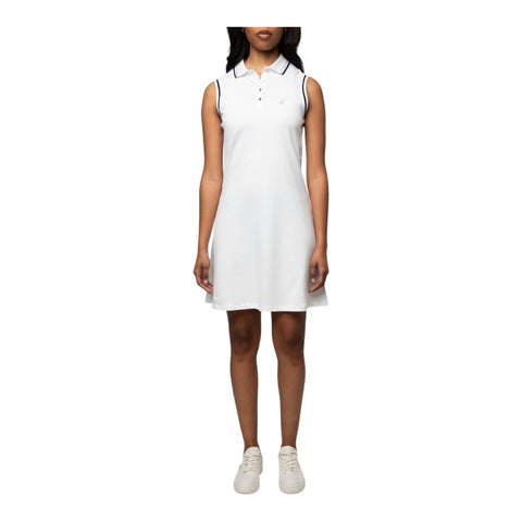 Polo Women’s Morgan Sleeveless Sport Dress – White Tennis & Lifestyle Dress