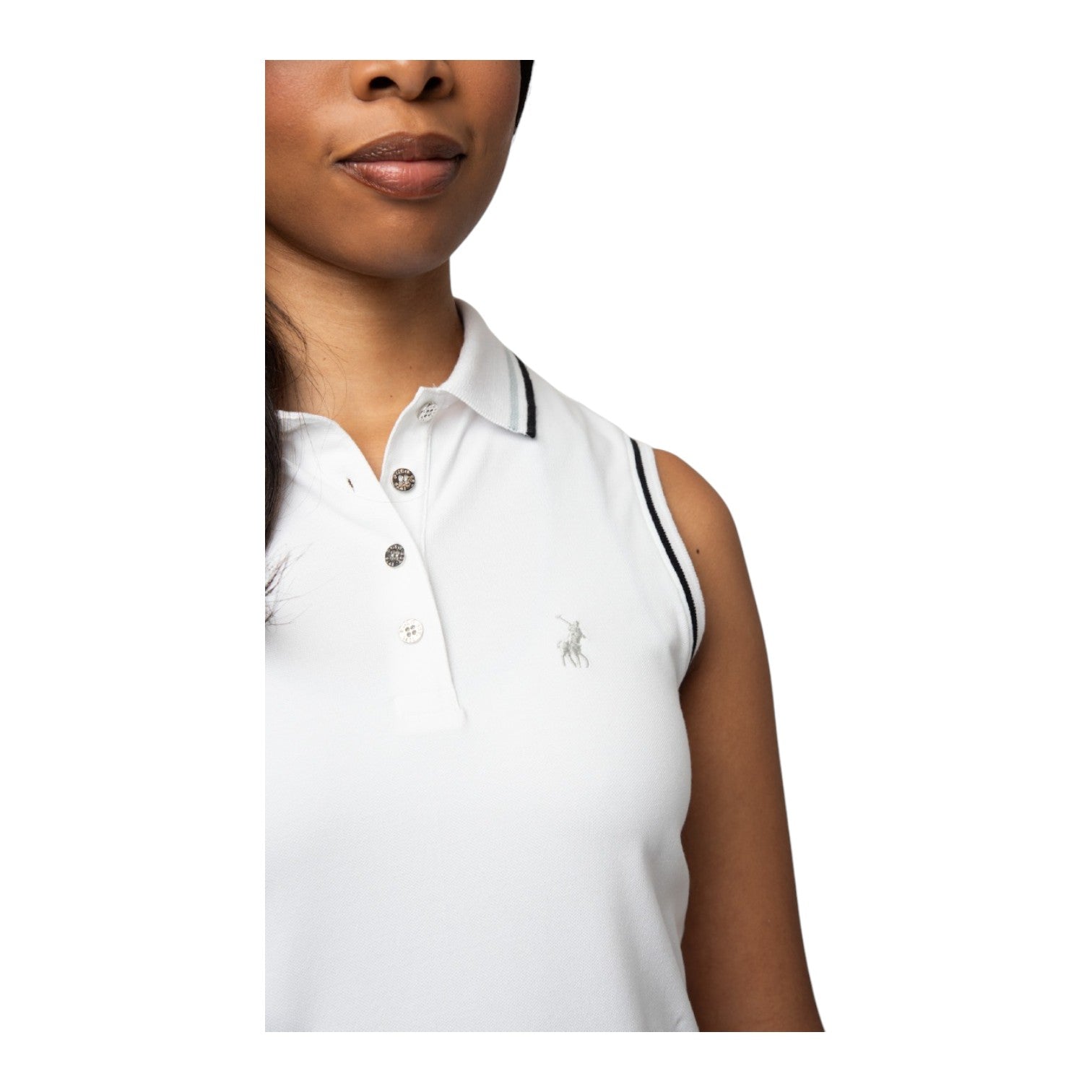 Polo Women’s Morgan Sleeveless Sport Dress – White Tennis & Lifestyle Dress
