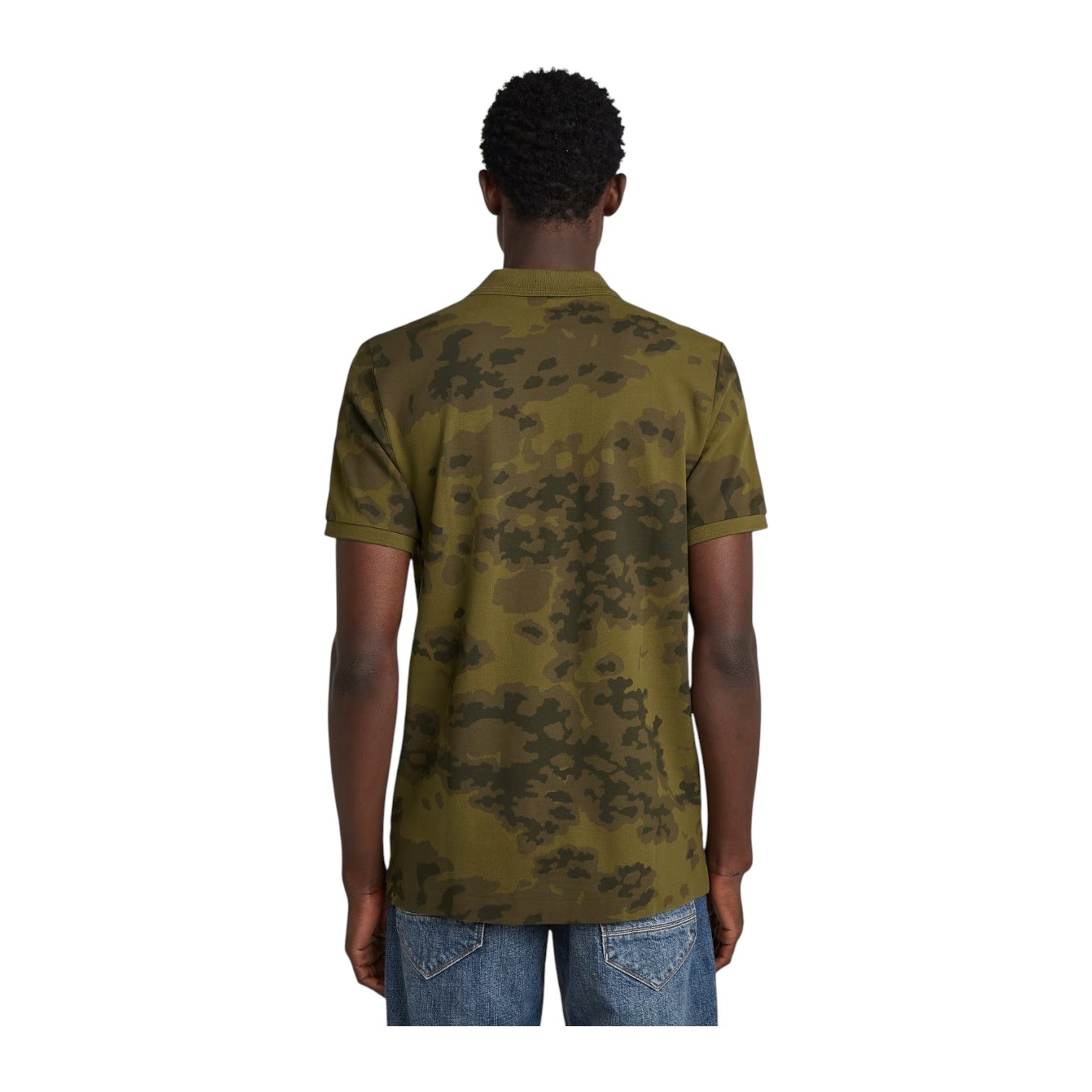 G-Star RAW Dunda Slim Allover Polo – Camo Green Men’s Polo Shirt