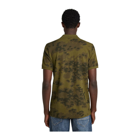 G-Star RAW Dunda Slim Allover Polo – Camo Green Men’s Polo Shirt