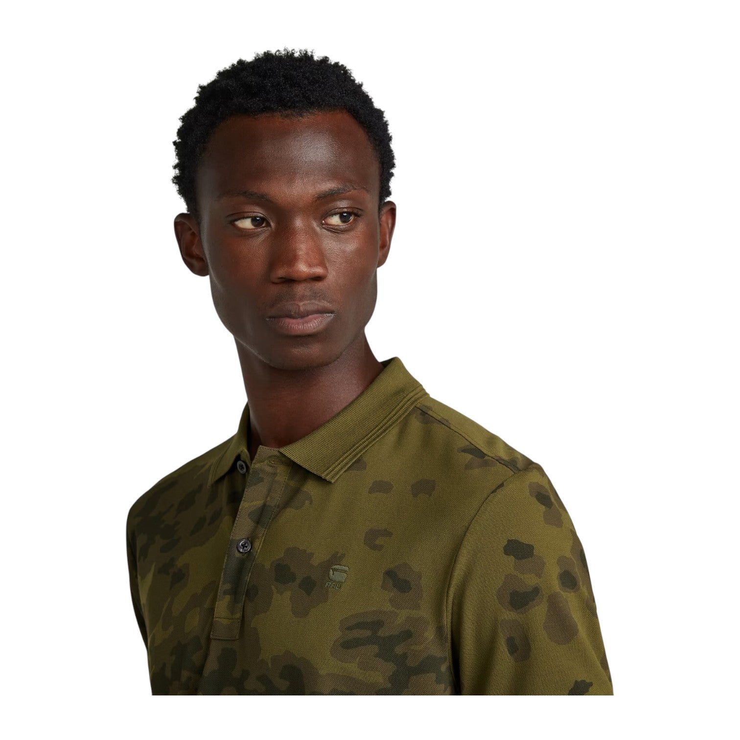 G-Star RAW Dunda Slim Allover Polo – Camo Green Men’s Polo Shirt