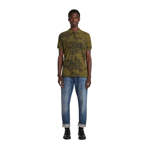 G-Star RAW Dunda Slim Allover Polo – Camo Green Men’s Polo Shirt