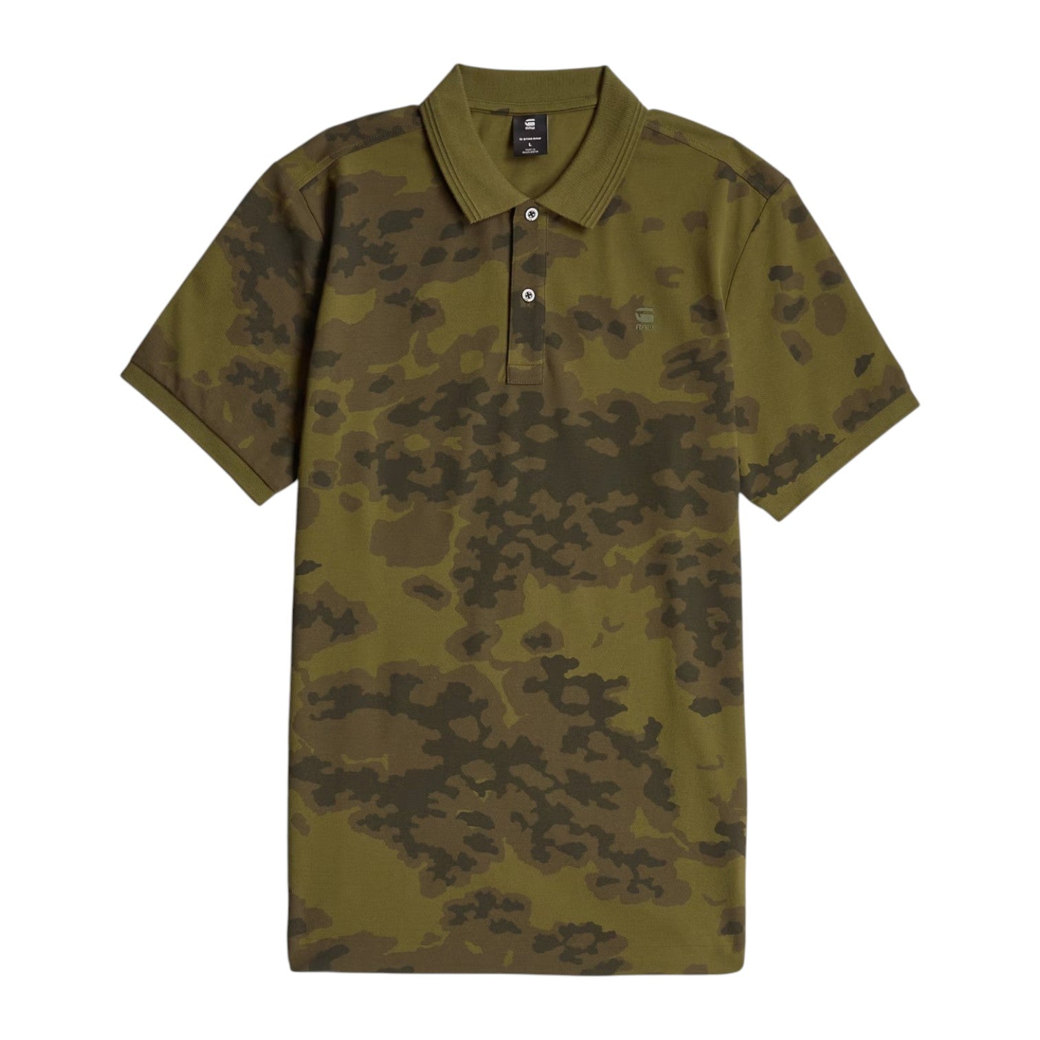 G-Star RAW Dunda Slim Allover Polo – Camo Green Men’s Polo Shirt