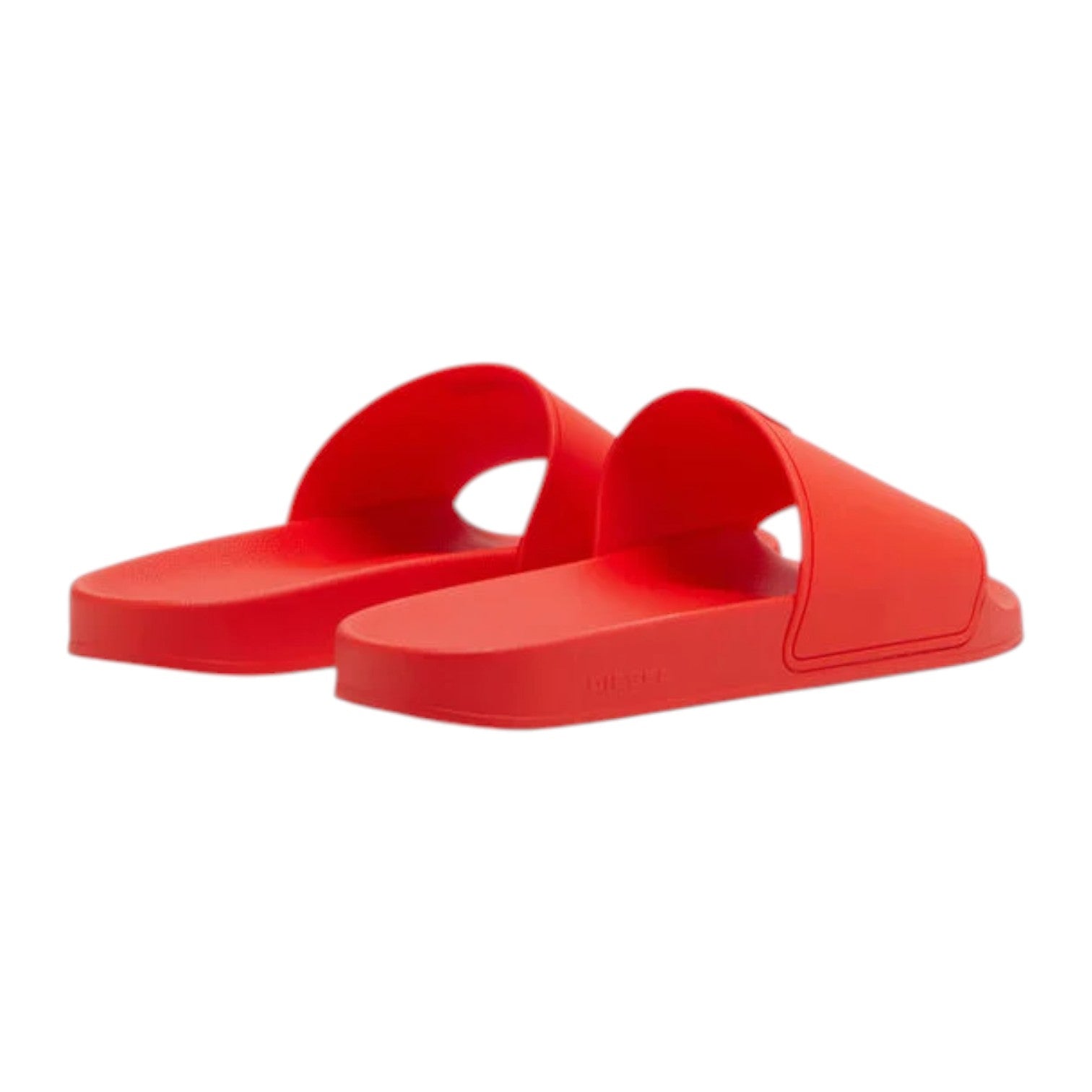 Diesel SA-Swim-Rubber Pool Slides Logo - High Risk Red