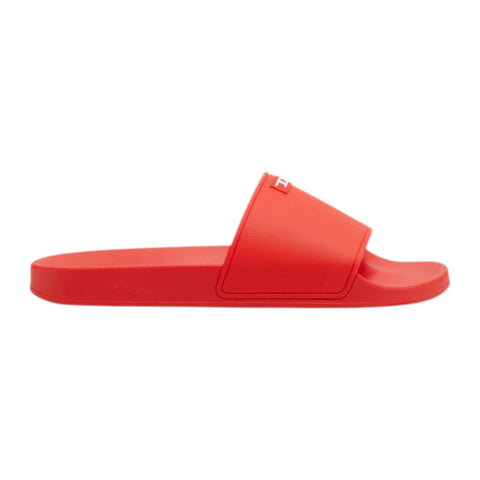 Diesel SA-Swim-Rubber Pool Slides Logo - High Risk Red