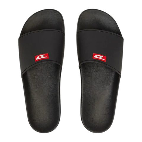 Diesel SA-Swim Pool Slides Logo - Black