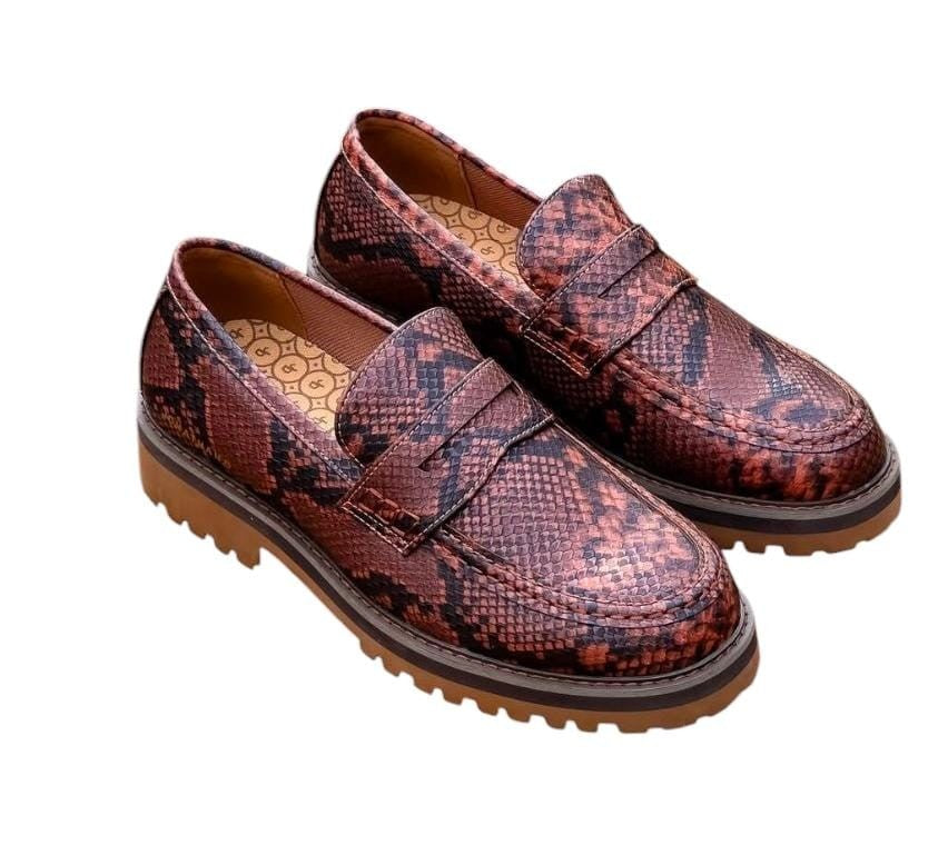 Jonathan D Penny Moc Lizard Print - Brown