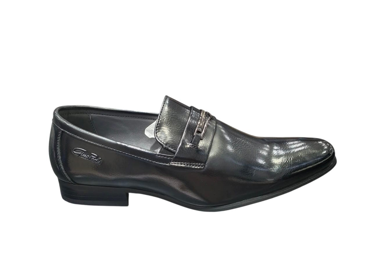 Gino Paoli Mens Formal Ridge Black Shoes