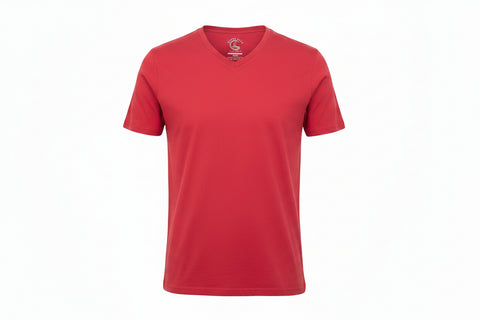 Cutty V Neck Rib Bon Jovi Red