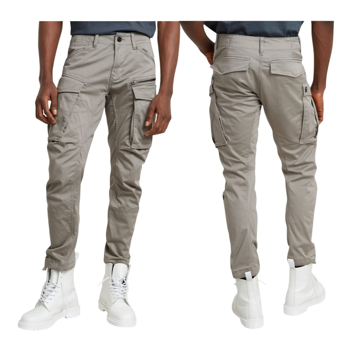 Gstar Cargo Rovic 3D Zip Regualr Tapered Elephant Skin Grey