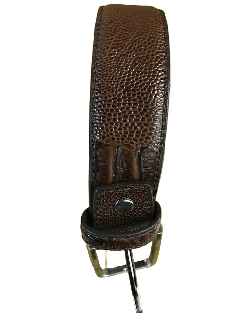 Zucchelli Belt Ostrich Leg Brown