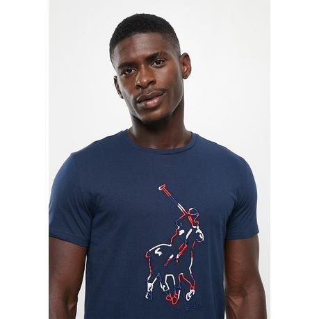 Polo T-Shirt Big Pony Emb Navy