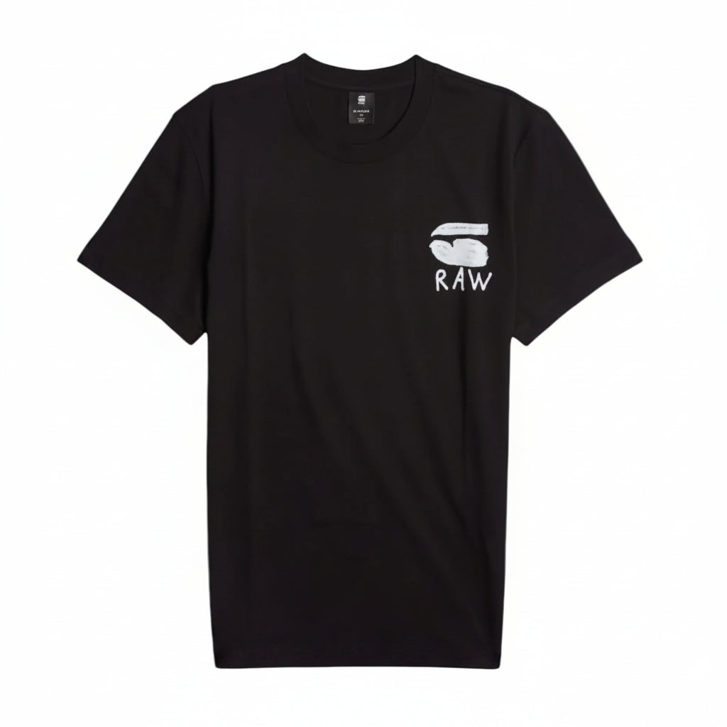 G Star T-Shirt Burger Back Print Black