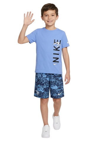 Nike Kids Shorts Set Graffiti Woodmark University Sky Blue