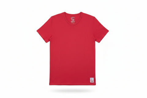 Cutty V Neck Rib Bon Jovi Red