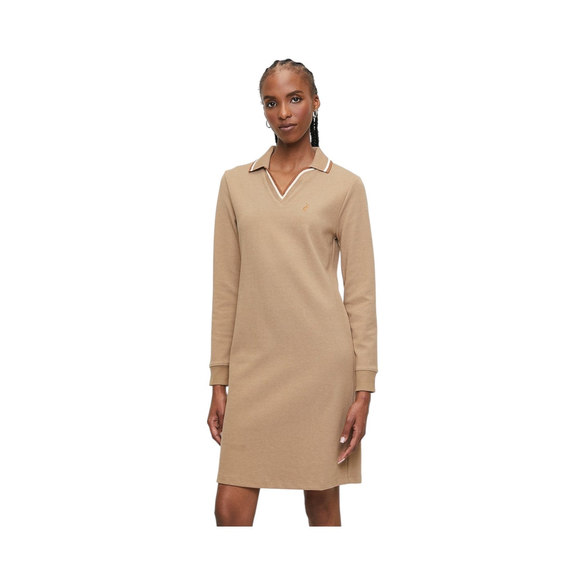 Polo Dress Ladies Long Sleeve V-Neck Sam Stone
