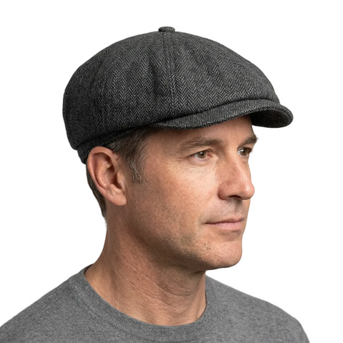 Jonathan D  Fonte Newsboy Charcoal Cap