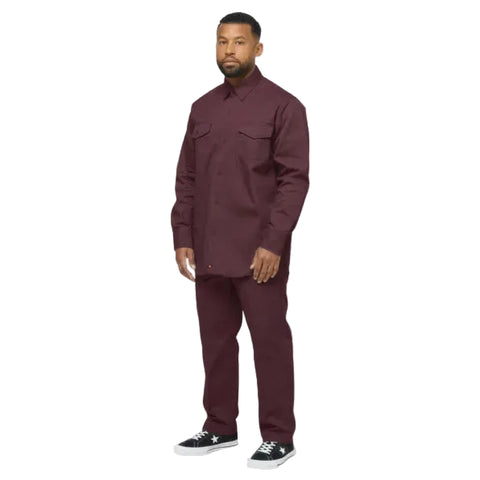 Dickies 847 Long Sleeve Shirt – Fig/Burgundy