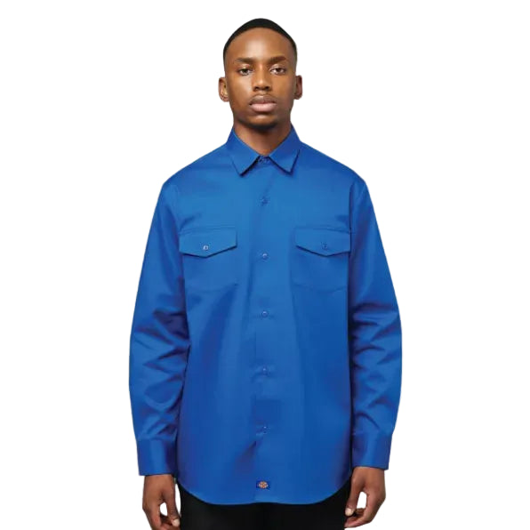 Dickies Men's Short Sleeve Work Shirt – Royal Blue