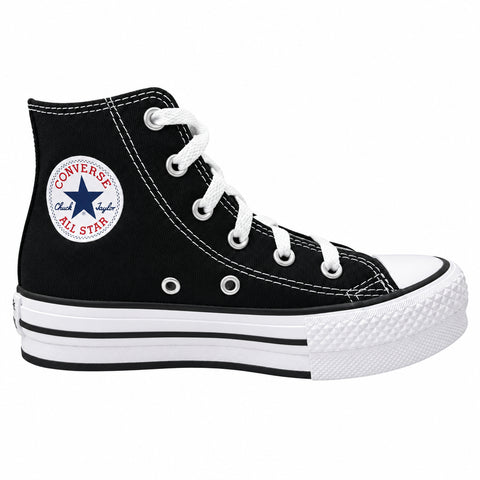 Converse School Kids Chuck Taylor All Star Hi Eva Lift Black And White