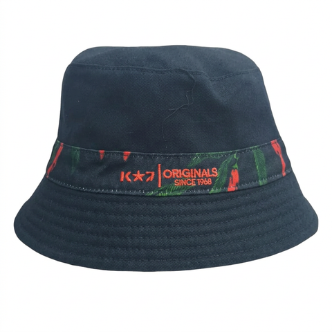 Klevas Bucket Hat Reversible Franco Navy And Red Multi