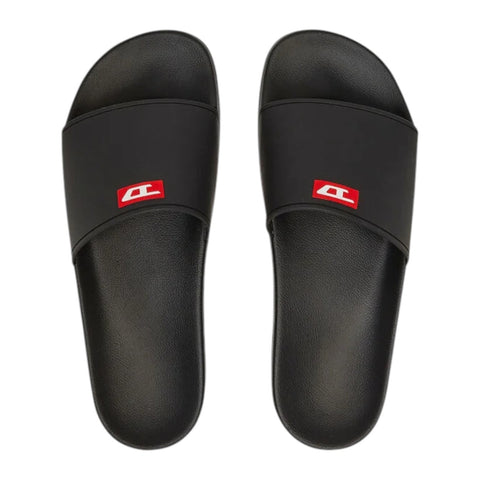 Diesel Sa-Swim-Rubber Pool Slides D Logo | Black