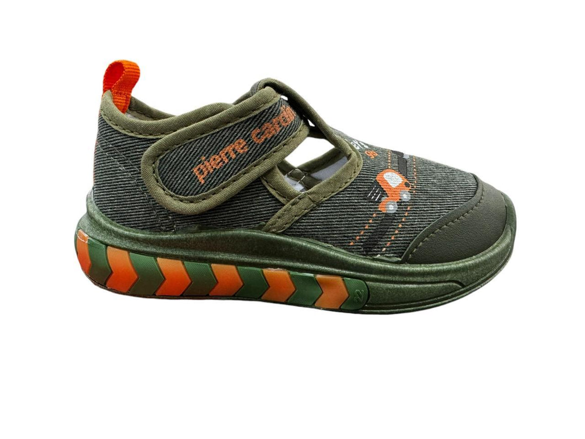 Pierre Cardin Infant Ethan Light Up Olive Sandal