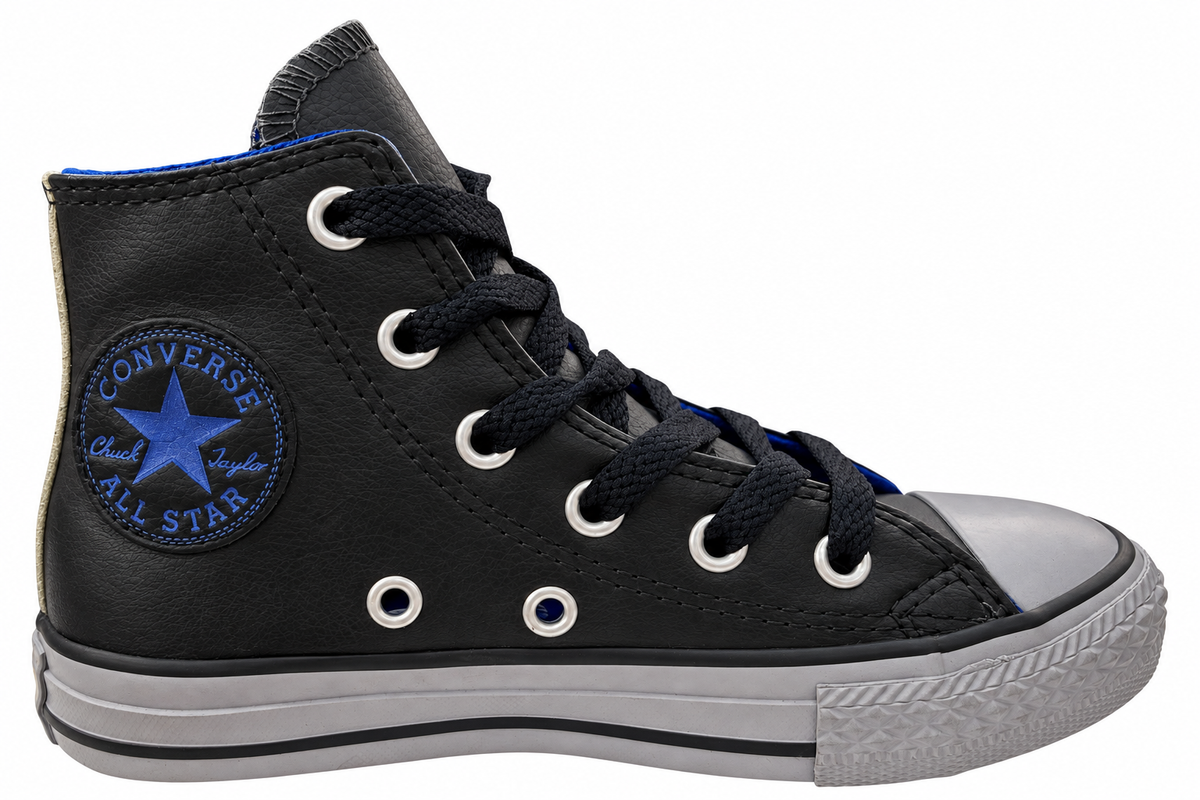 Converse School Kids Chuck Taylor All Star Hi Leather Black Thunder
