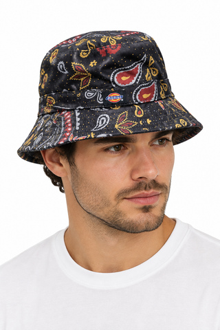 Dickies Bucket Hat Gibson Paisley Black