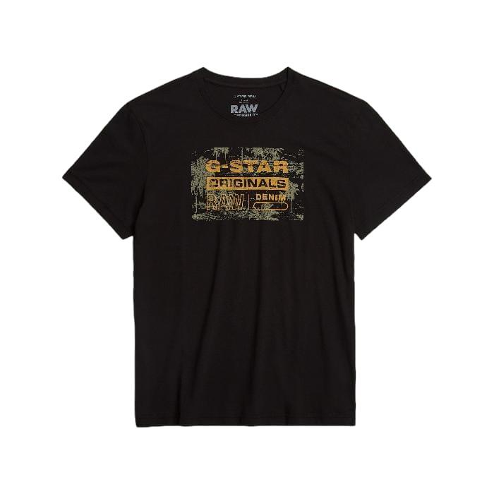 Gstar Crew Palm Originals Black