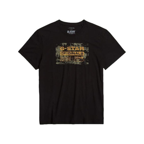 Gstar Crew Palm Originals Black