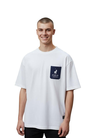 Polo T-Shirt Pjc Pocket Logo Off White