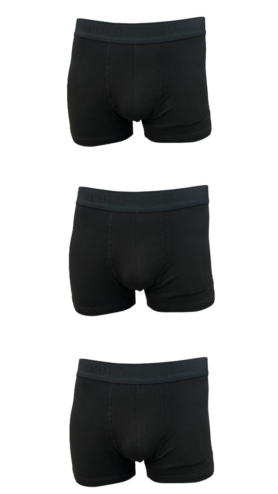 Polo Boxer Briefs Basic Knit 3Pack Black