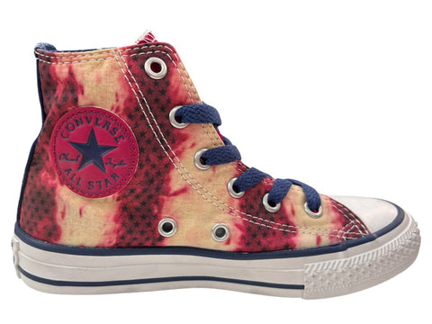 Converse School Kids Chuck Taylor All Star Hi Zip White And Berry