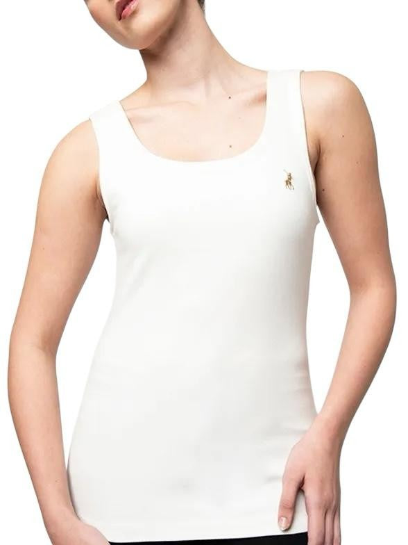 Polo T-Shirt Ladies Sleeveless Emma Soft Tank Off White
